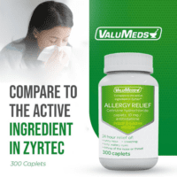 24-Hour Allergy Medicine (300-Count) Antihistamine for Pollen, Hay Fever, Dry, Itchy Eyes, Allergies | Cetirizine Hcl 10Mg Caplets, Compare to Zyrtec - Image 5