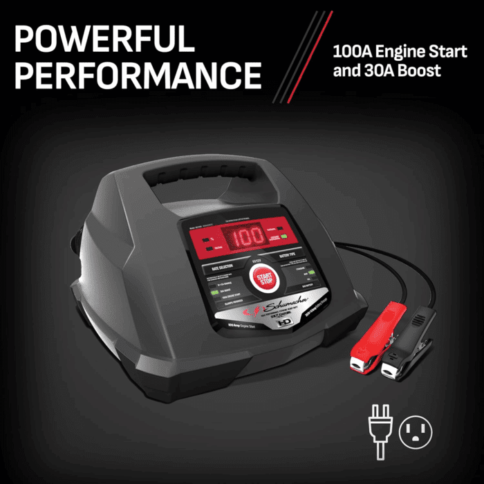 Fully Automatic Car Battery Charger & Engine Starter - 6V / 12V Battery Charger & Maintainer - for Standard, AGM, Gel & Deep-Cycle Batteries - Reverse Hook-Up Protection - SC1281 - Image 4