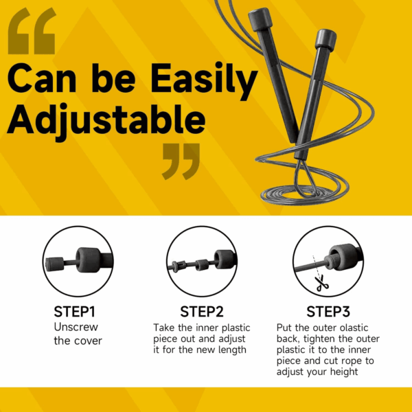 10 Pack Adjustable Jump Rope for Fitness and Exercise-Pvc Skipping Rope for Men,Women and Kids-Tangle-Free for Keeping Fit, Training, Workout - Image 3