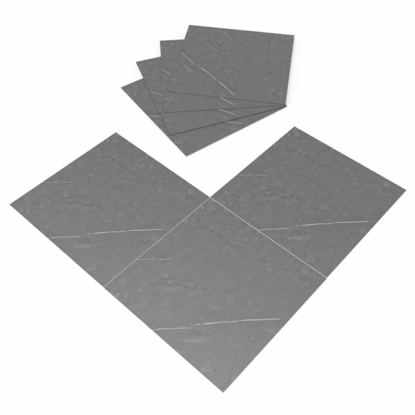 20-Pack Peel and Stick Floor Tiles Vinyl Floor 12 X 12 Inch Self Adhesive Waterproof Flooring Planks DIY for Bathroom, Kitchen, Living Room, RV, Cover 20 Sq. Ft, Dark Grey Marble - Image 8