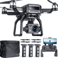 F7 GPS Drones with Camera for Adults 4K Night Vision, 3-Axis Gimbal, 2Mile Long Range, 75Mins Flight Time Professional Drone with 3 Battery, Auto Return+Follow Me+Fly Around+Beginner Mode for Kid