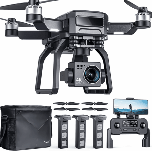 F7 GPS Drones with Camera for Adults 4K Night Vision, 3-Axis Gimbal, 2Mile Long Range, 75Mins Flight Time Professional Drone with 3 Battery, Auto Return+Follow Me+Fly Around+Beginner Mode for Kid