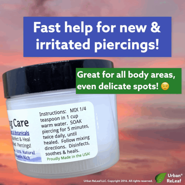 Piercing Care - Healing Sea Salt & Botanical Aftercare - Safely Clean & Heal New & Stretched Piercings - 1 (3 Ounce) - Image 4
