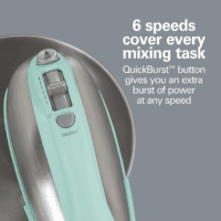 Classic Stand and Hand Mixer, 4 Quarts, 6 Speeds with Quickburst, Bowl Rest, 290 Watts Peak Power, Blue (64658) - Image 7