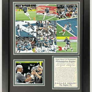 2024 Eagles SB LIX 59 Champions | Collectible Philadelphia Football Memorabilia | Framed Picture and Photo Collage Gifts | (Mosaic, 12"X15", Framed)