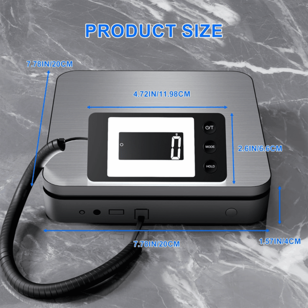 Shipping Scale with Ac Adapter 110Lbs/0.1Ozhighly Accurate Postal Scale with Hold/Tare/Split Displaylcd Display/Abs Waterproof Surface, Digital Postage Scale for Packages/Luggage/Pet - Image 6