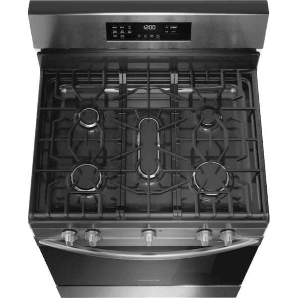 30-In 5 Burners 5.1-Cu Ft Air Fry Convection Oven Freestanding Natural Gas Range ( Stainless Steel ) - Image 3