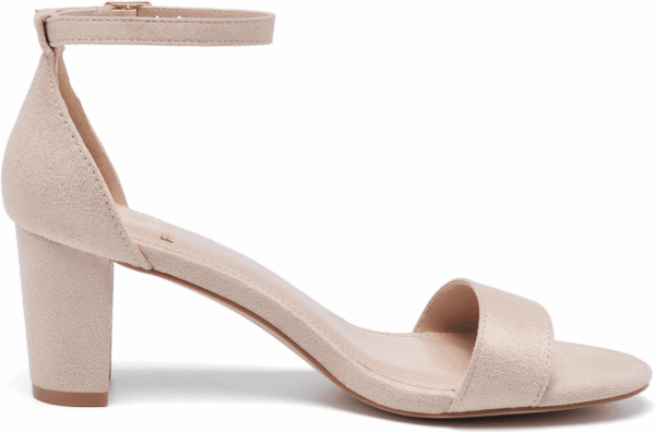Women Open Toe Low Chunky Short Heels Ankle Strap Block Heel Sandals Party Dress Wedding Pump Shoes - Image 2