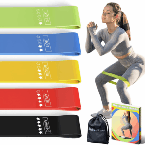 Resistance Loop Exercise Bands, Resistance Bands Exercise Bands for Home Fitness, Stretching, Strength Training, Physical Therapy,Elastic Workout Bands for Women Men Kids, Set of 5