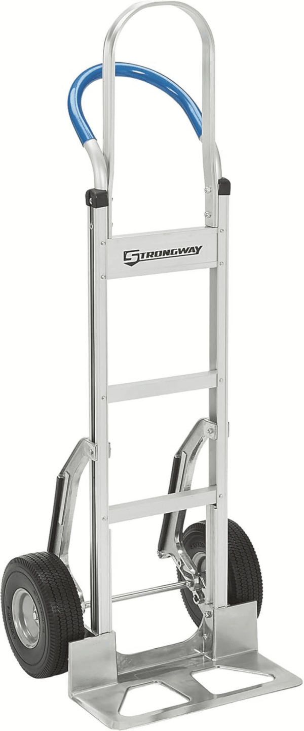 Continuous Handle Aluminum Hand Truck/Stair Skid Moving Dolly - 660-Lb. Capacity, 18In. Wide Toe Plate, 10In. Polyurethane Wheels, 54In. High - Image 5