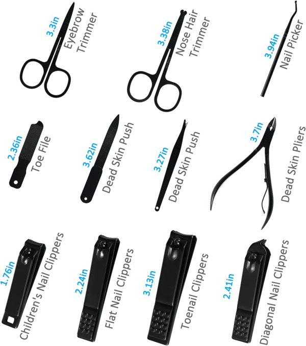 Manicure Set Professional Nail Clipper Kit-26 Pieces Stainless Steel Manicure Kit,Nail Care Tools with Luxurious Travel Case - Image 6