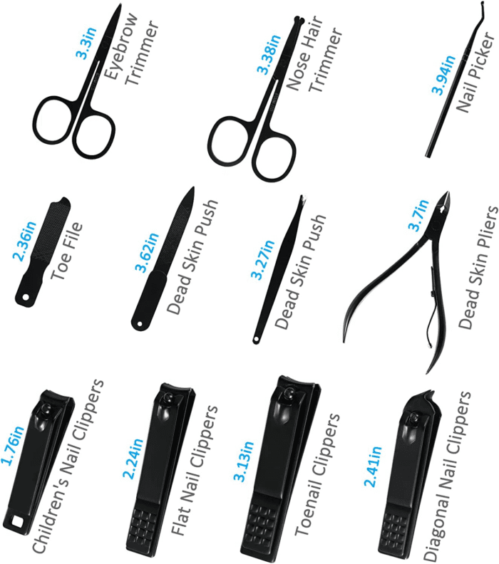 Manicure Set Professional Nail Clipper Kit-26 Pieces Stainless Steel Manicure Kit,Nail Care Tools with Luxurious Travel Case - Image 6