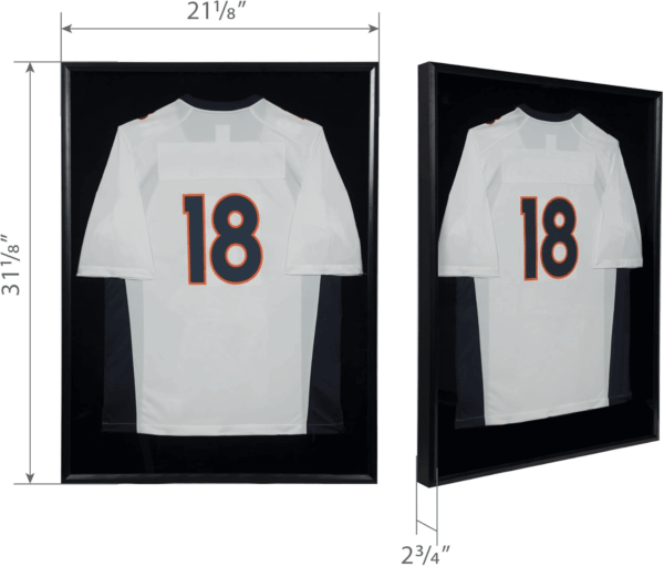 - Sports Jersey Display Case - Shadow Box - 20"X30" - Black Wall Mount - Jersey Display Cabinet - Wall Hanging - Sports Memorabilia - Sports Room Décor - Image 9