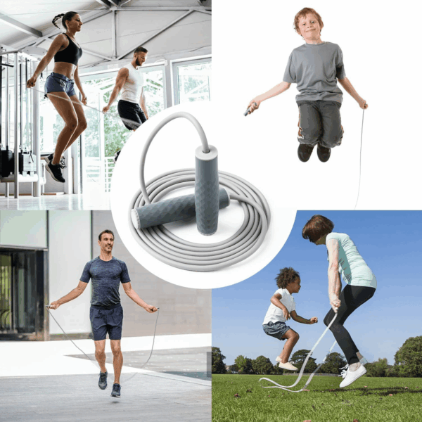 Weighted Jump Rope Workout-1Lb Professional Skipping Rope with Adjustable Length and Silicone Comfortable Grips,Heavy Jumpropes Adults Fitness Women Men,Cardio Boxing Endurance Training Exercise - Image 6