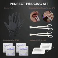 156PC Body Piercing Kit - 14G 16G 18G 20G - Belly Ring Nose Septum Tragus Ear Cartilage Industrial - Horseshoe Ring Hoop Barbell Stud Spike - Random Mix Jewelry - Image 2