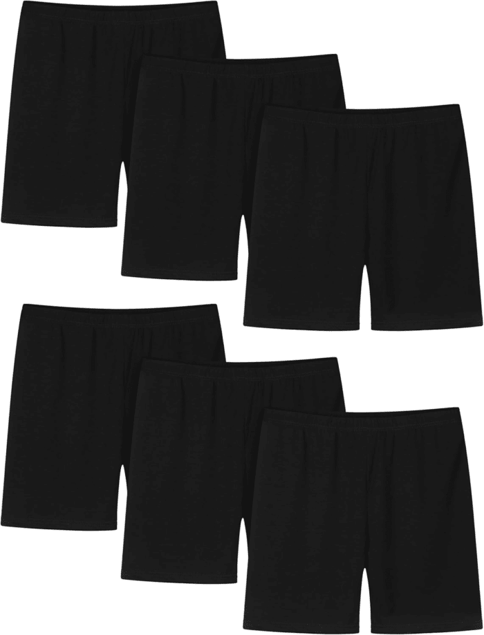6 Pack Girls Bike Shorts Cartwheel Shorts for Girls Toddler under Dress Dance Short Kids Biker Shorts Multicolor