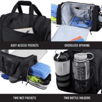 Ultimate Gym Bag 2.0: the Durable Crowdsource Designed Duffel Bag with 10 Optimal Compartments Including Water Resistant Pouch - Image 2