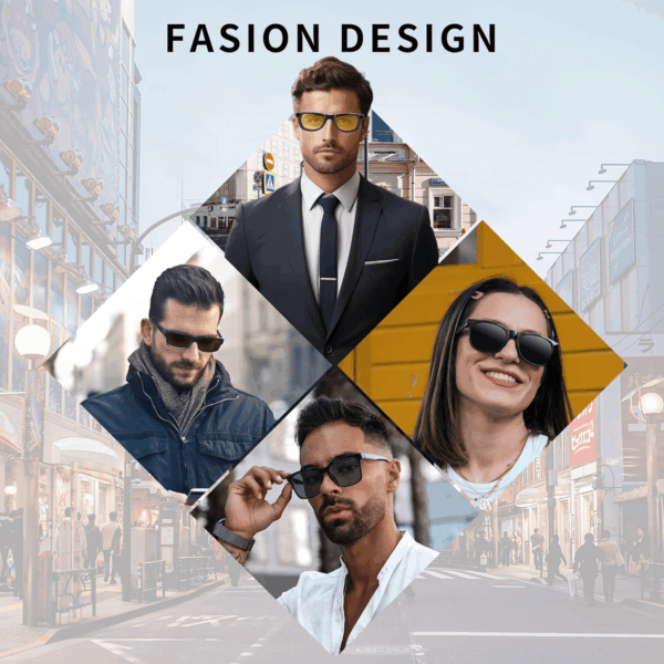 Polarized Clip Compatible with Ray-Ban Meta Wayfarer (RW4006 Size M Standard 50-22) Smart Glasses Color Changing Clip Set for Man and Woman (Dark Green, Night Vision Yellow, Black, Brown) - Image 5
