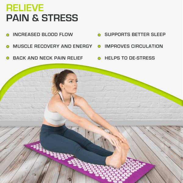 Acupressure Mat and Pillow Set for Back/Neck Pain Relief and Muscle Relaxation - Image 4