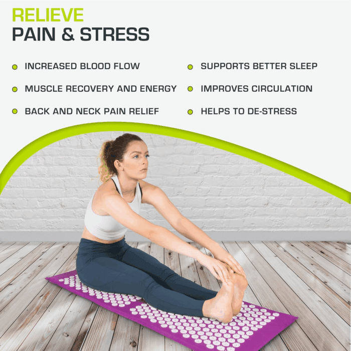 Acupressure Mat and Pillow Set for Back/Neck Pain Relief and Muscle Relaxation - Image 4