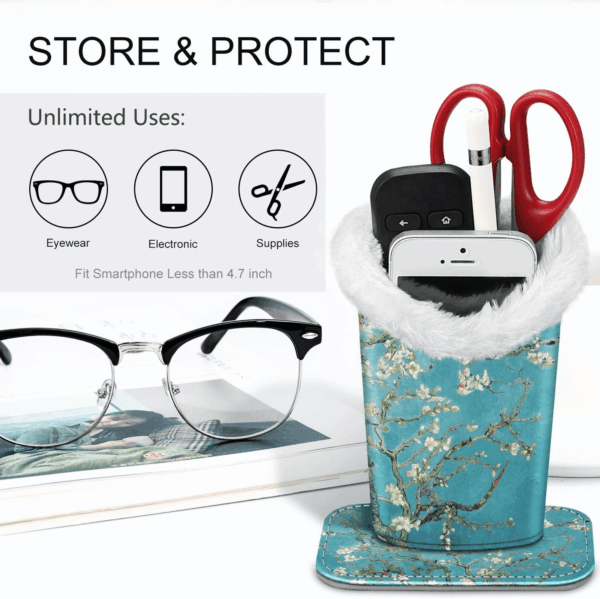 Plush Lined Eyeglasses Holder, Glasses Stand Case, Anti-Scratch Glasses Storage Organizer for Desk, Nightstand, Office - Image 5