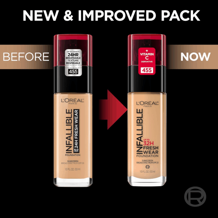 Makeup Infallible up to 32 Hour Fresh Wear Lightweight Foundation, 405 Porcelain, 1 Fl Oz, Packaging May Vary - Image 2