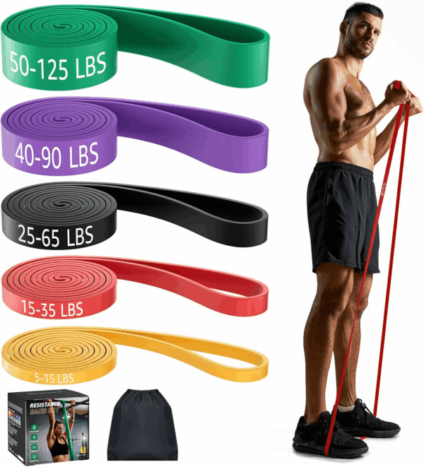 Resistance Bands, Pull up Exercise Bands, Workout Bands for Fitness Training, Body Stretching, Physical Therapy, Muscle Training