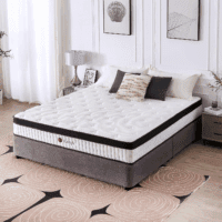 Queen Mattress, 12 Inch Hybrid Queen Mattress in a Box, Memory Foam Mattress with Pocket Springs, Pressure Relief & Motion Isolation, Certipur-Us Certified, Medium Firm