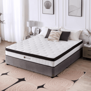 Queen Mattress, 12 Inch Hybrid Queen Mattress in a Box, Memory Foam Mattress with Pocket Springs, Pressure Relief & Motion Isolation, Certipur-Us Certified, Medium Firm