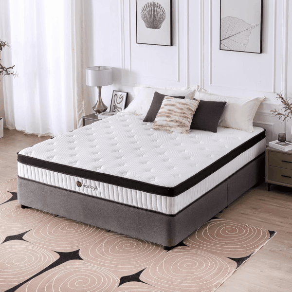 Queen Mattress, 12 Inch Hybrid Queen Mattress in a Box, Memory Foam Mattress with Pocket Springs, Pressure Relief & Motion Isolation, Certipur-Us Certified, Medium Firm