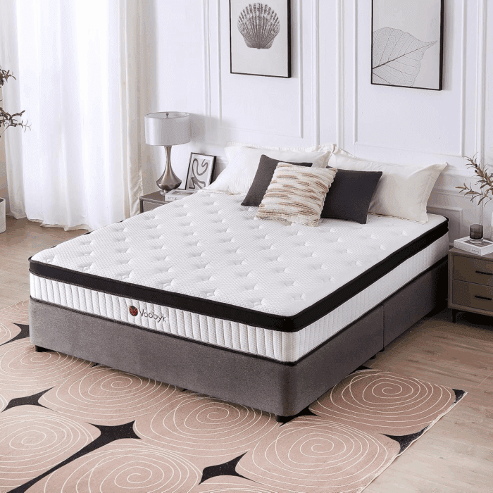 Queen Mattress, 12 Inch Hybrid Queen Mattress in a Box, Memory Foam Mattress with Pocket Springs, Pressure Relief & Motion Isolation, Certipur-Us Certified, Medium Firm