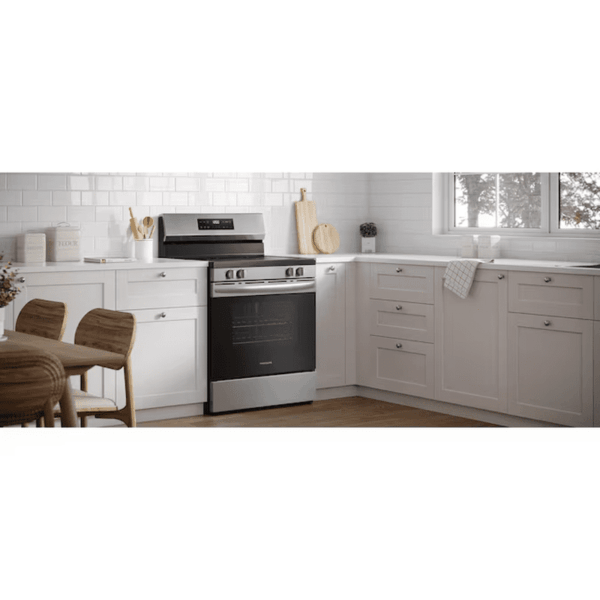 30-In Glass Top 5 Burners 5.3-Cu Ft Freestanding Electric Range Fingerprint Resistant Stainless Steel ) - Image 8