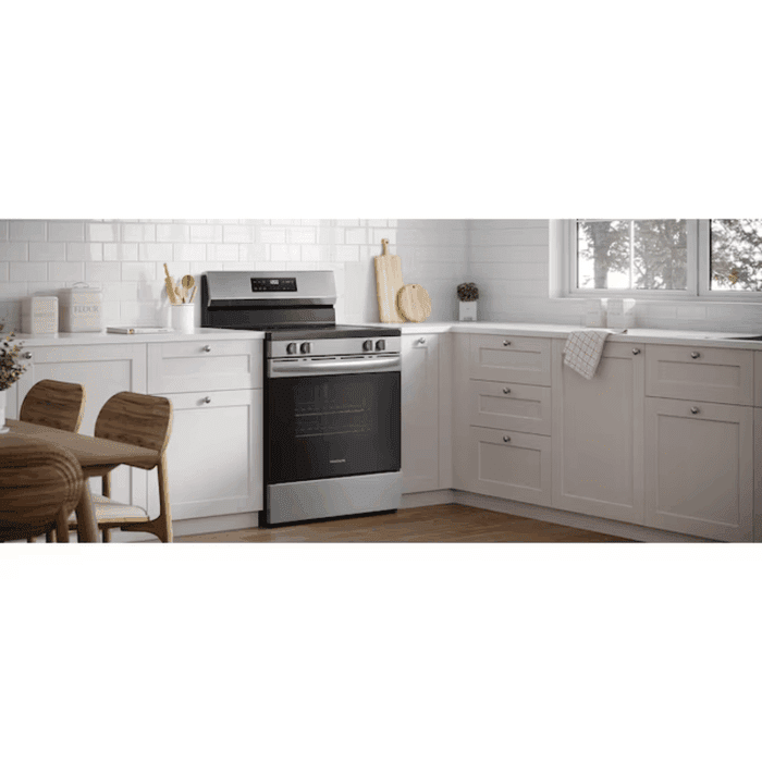 30-In Glass Top 5 Burners 5.3-Cu Ft Freestanding Electric Range Fingerprint Resistant Stainless Steel ) - Image 8