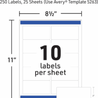 Printable Shipping Labels with Sure Feed, 2" X 4" Customizable Stickers, White, 250 Blank Mailing Labels, Great for Mailing, Shipping, and More (5263) - Image 5