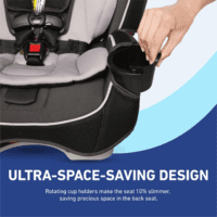 Slimfit 3 in 1 Convertible Car Seat Slim & Comfy Design Saves Space in Your Back Seat, Redmond - Image 4