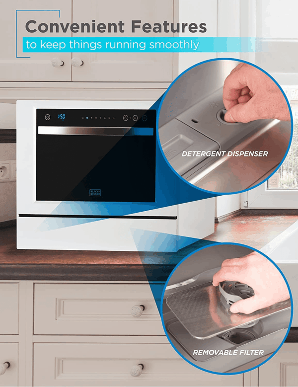 BCD6W 6 Place Setting ENERGY STAR Portable Compact Countertop Dishwasher - Image 5