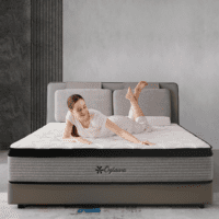 Queen Mattress, 10 Inch Queen Hybrid Mattresses in a Box with Memory Foam, Medium Firm Individual Pocket Spring for Edge Support, Fiberglass Free, Breathable, Certipur-Us