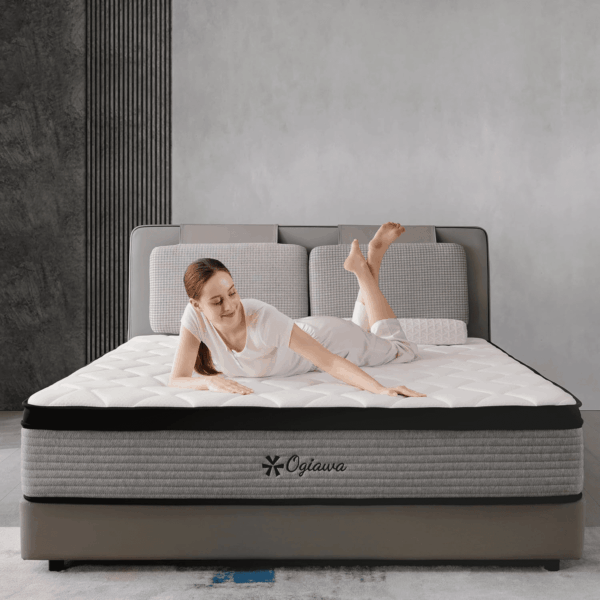 Queen Mattress, 10 Inch Queen Hybrid Mattresses in a Box with Memory Foam, Medium Firm Individual Pocket Spring for Edge Support, Fiberglass Free, Breathable, Certipur-Us