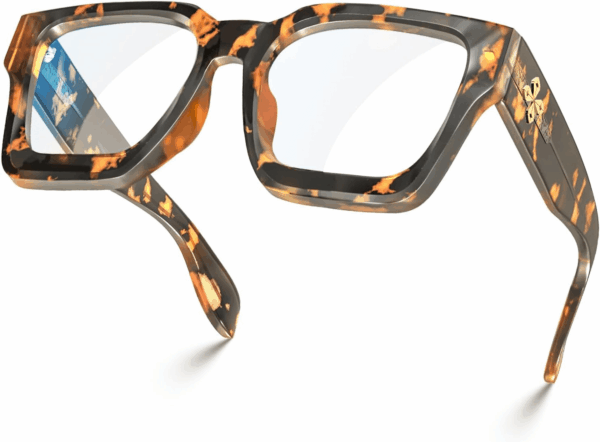 Blue Light Blocking Glasses with TR90 Rectangle Frame and Chic Preppy Look for Women Men RIVER