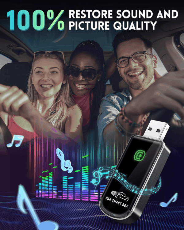 Wireless Carplay Adapter- Mini Edition, Converts Factory Wired to Wireless Carplay Dongle Plug & Play Carplay Wireless Adapter for Apple Iphone Ios 10+ & Cars from 2015+(Brushed Cobalt Blue) - Image 8