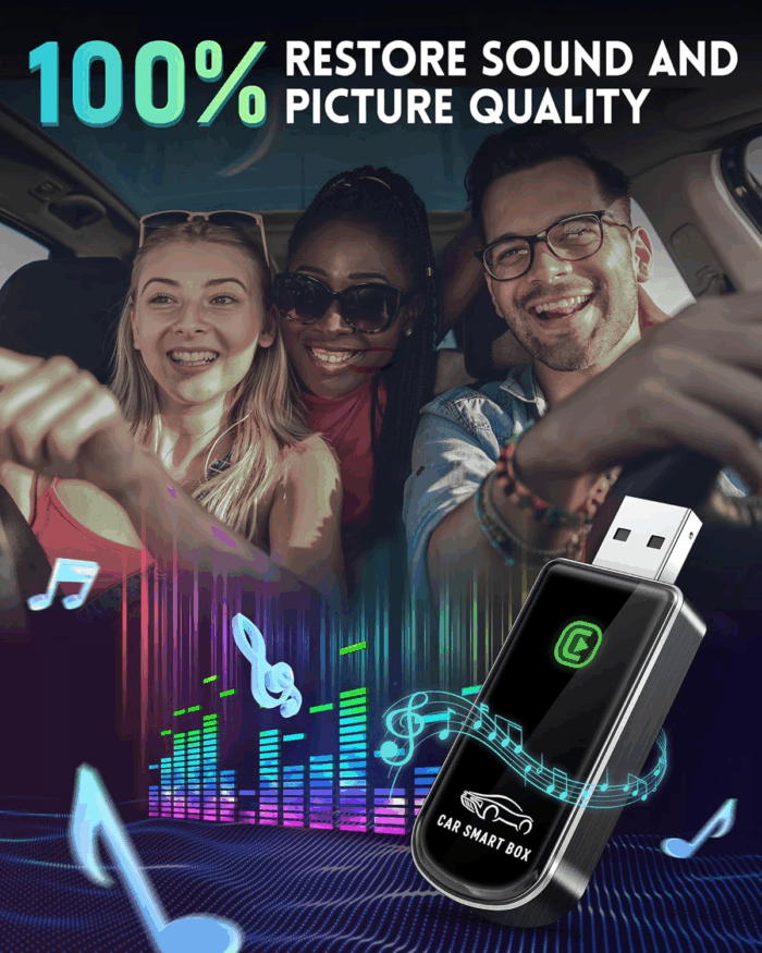 Wireless Carplay Adapter- Mini Edition, Converts Factory Wired to Wireless Carplay Dongle Plug & Play Carplay Wireless Adapter for Apple Iphone Ios 10+ & Cars from 2015+(Brushed Cobalt Blue) - Image 8