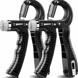 Hand Grip Strengthener 2 Pack Adjustable Resistance 10-130 Lbs Forearm Exerciser，Grip Strength Trainer for Muscle Building and Injury Recovery for Athletes