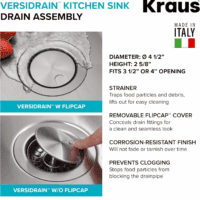 Dex 33-Inch Undermount 16 Gauge Stainless Steel Single Bowl Kitchen Sink, KA1US33B - Image 11