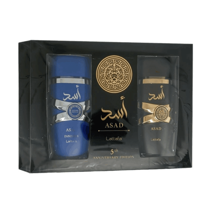 Asad 2 Piece Gift Set (EDP 3.4 Fl Oz + Asad Zanzibar EDP 3.4 Fl Oz) - Image 2