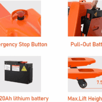 Full Electric Pallet Jack 3300Lbs Capacity, Lithium Powered Pallet Truck 48" X27" Fork Size, Walkie Pallet Lift Trucks for Factory, Warehouse, Supermarket, Multifunctional Handle with Extra Battery - Image 5