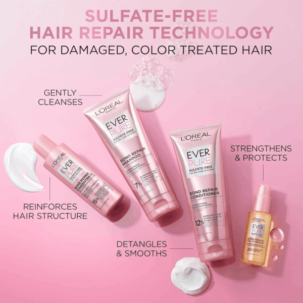 Everpure Sulfate-Free Vegan Hair Care Kit - Shampoo and Conditioner to Strengthen and Repair Hair Bonds (Packaging May Vary) - Image 4