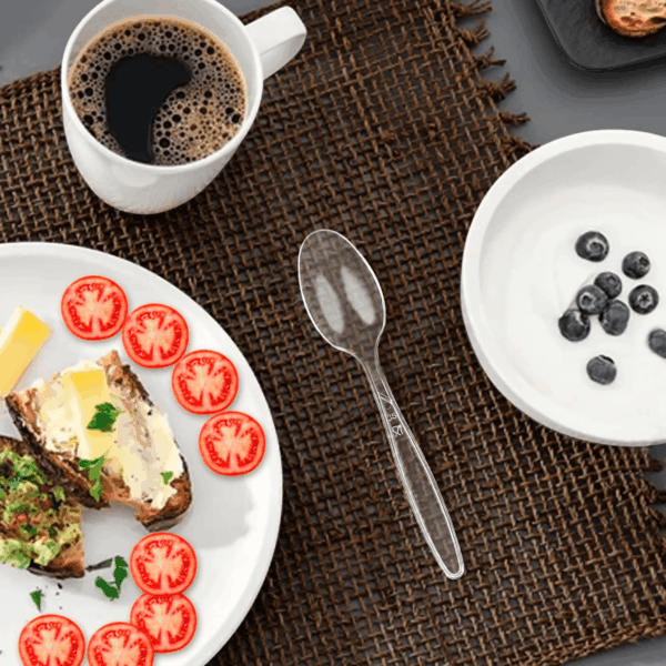 Disposable Cutlery Set, SAPPHIRE Design, Clear Color, 360 Pieces: 180 Forks, 120 Spoons, 60 Knives - Image 7