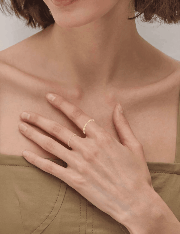8-12PCS 14K Gold Stacking Ring Set for Women Dainty Thumb Stackable Rings Gold Heart CZ Non Tarnish Rings Plain Band Size 4-11 - Image 4