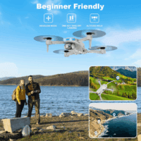 Drone with 1080P Camera - Foldable Remote Control Quadcopter with Voice Gesture Control, 3D Flip, One Key Start, Emergency Stop, 2 Batteries, Easier to Use, Toy for Kids Adults Beginners, Grey - Image 4