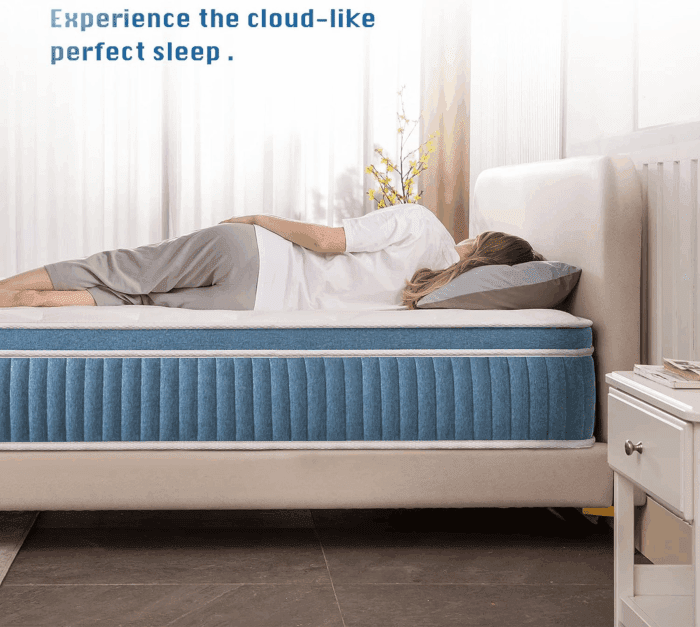 Full Mattress, 12 Inch Hybrid Mattress in a Box, Gel Memory Foam Mattress, Individually Wrapped Pocket Coils Innerspring Mattress, Support & Pressure Relief, Medium Firm Feel - Image 5